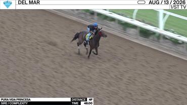 Pura Vida Princesa Worked 4 Furlongs in 48.00 at Del Mar on August 13th, 2026