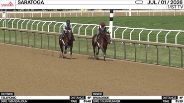 Telefonic (Outside) and Broadside Worked 4 Furlongs at Saratoga on July 1st, 2026