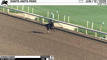 Burning Rubber Worked 4 Furlongs in 49.40 at Santa Anita Park on June 12th, 2026