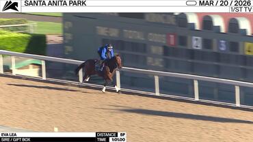 Eva Lea Worked 5 Furlongs in 1:01.00 at Santa Anita Park on March 20th, 2026