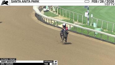 Jimmy Winkfield (Outside/Front) Worked 4 Furlongs in 48.20 at Santa Anita Park on February 26th, 2026