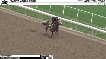 Pretty Cecy Worked 4 Furlongs in 48.00 at Santa Anita Park on April 25th, 2026