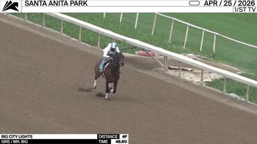 Big City Lights Worked 4 Furlongs in 46.80 at Santa Anita Park on April 25th, 2026