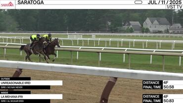 Unreasonable (Outside) and La Mehana Worked 4 Furlongs at Saratoga on July 11th, 2025