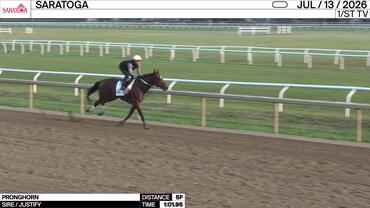 Pronghorn Worked 5 Furlongs in 1:01.95 at Saratoga on July 13th, 2026