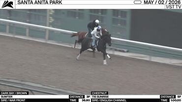Sumter (Dark Bay) and Tis Sunrise Worked at Santa Anita Park on May 2nd, 2026