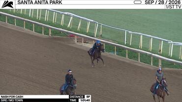 Nash for Cash Worked 5 Furlongs in 1:01.40 at Santa Anita Park on September 28th, 2026