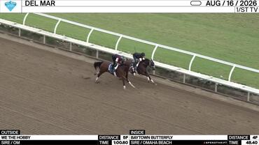 We the Hobby (Outside) and Baytown Butterfly Worked 5 Furlongs at Del Mar on August 16th, 2026