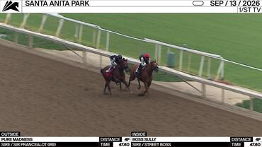 Pure Madness (Outside) and Boss Sully Worked 4 Furlongs in 47.60 at Santa Anita Park on September 13th, 2026