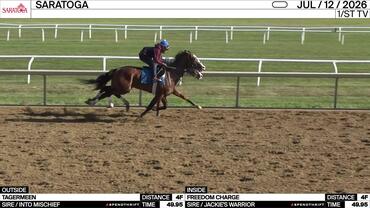 Tagermeen (Outside) and Freedom Charge Worked 4 Furlongs in 49.95 at Saratoga on July 12th, 2026