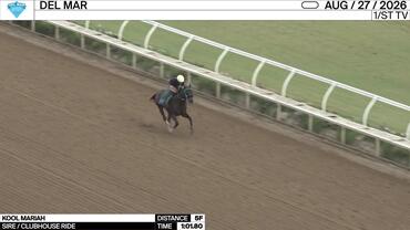 Kool Mariah Worked 5 Furlongs in 1:01.80 at Del Mar on August 27th, 2026