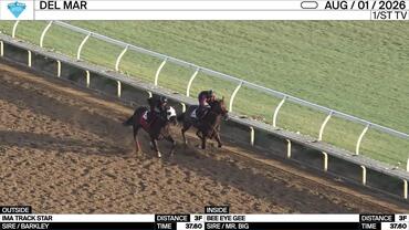 Ima Track Star (Outside) and Bee Eye Gee Worked 3 Furlongs in 37.60 at Del Mar on August 1st, 2026