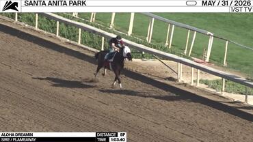Aloha Dreamin Worked 5 Furlongs in 1:03.40 at Santa Anita Park on May 31st, 2026