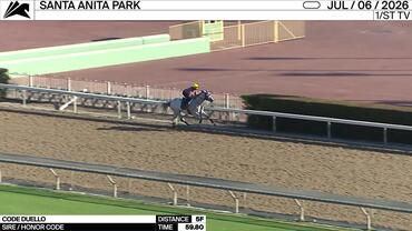 Code Duello Worked 5 Furlongs in 59.80 at Santa Anita Park on July 6th, 2026