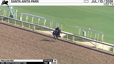 Preclude Worked 4 Furlongs in 53.80 at Santa Anita Park on July 10th, 2026
