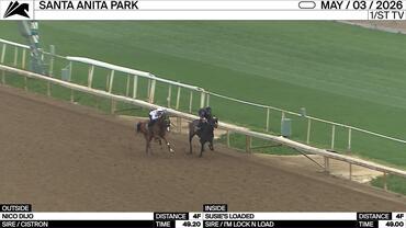 Nico Dijo (Outside) and Susie's Loaded Worked 4 Furlongs at Santa Anita Park on May 3rd, 2026
