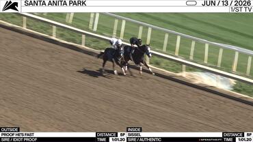 Proof He's Fast (Outside) and Sissel Worked 5 Furlongs in 1:01.20 at Santa Anita Park on June 13th, 2026