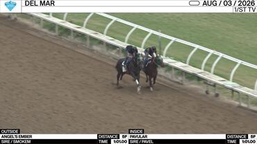 Angel's Ember (Outside) and Pavular Worked 5 Furlongs in 1:01.00 at Del Mar on August 3rd, 2026