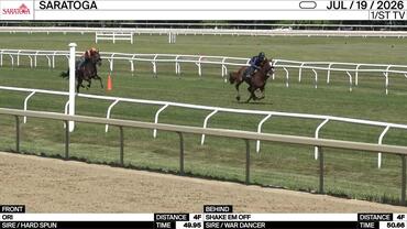 Ori (Front) and Shake Em Off (Behind) Worked 4 Furlongs at Saratoga on July 19th, 2026
