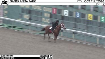 Queen Maxima Worked 3 Furlongs in 35.80 at Santa Anita Park on October 11th, 2026