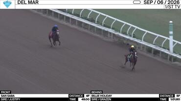 San Saba (Front) and Billie Holiday Worked at Del Mar on September 6th, 2026