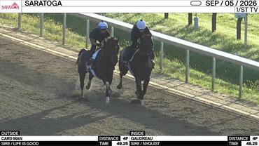 Card Man (Outside) and Gaudreau Worked 4 Furlongs in 49.25 at Saratoga on September 5th, 2026