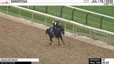 Dazzling Move Worked 3 Furlongs in 36.25 at Saratoga on July 13th, 2025
