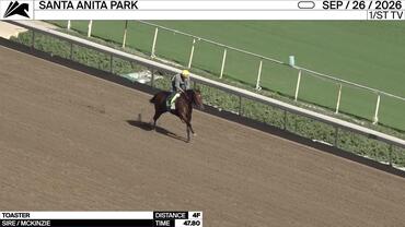 Toaster Worked 4 Furlongs in 47.80 at Santa Anita Park on September 26th, 2026