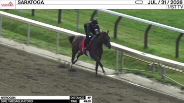 Nitrogen Worked 4 Furlongs in 49.01 at Saratoga on July 31st, 2026