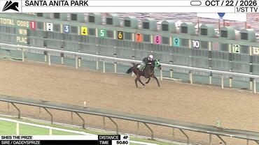 Shes the Prize Worked 4 Furlongs in 50.60 at Santa Anita Park on October 22nd, 2026