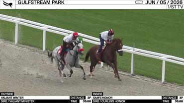 Valiant Winter (Outside) and Sam's Honor Worked 3 Furlongs in 35.68 at Gulfstream Park on June 5th, 2026