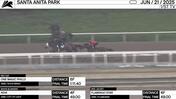 One Magic Philly (Red Cap), Adia (White Blinkers) and Flamingo Star Worked at Santa Anita Park on June 21st, 2025