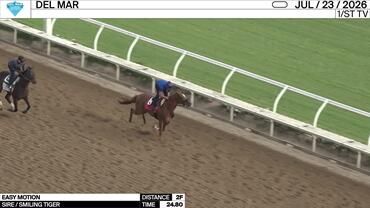 Easy Motion Worked 2 Furlongs in 24.80 at Del Mar on July 23rd, 2026