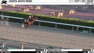 Cardwell (Outside) and Pacific Coast Hwy Worked 4 Furlongs in 48.00 at Santa Anita Park on October 23rd, 2026