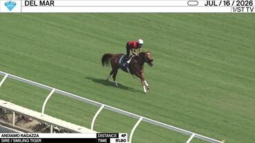 Andiamo Ragazza Worked 4 Furlongs in 51.80 at Del Mar on July 16th, 2026