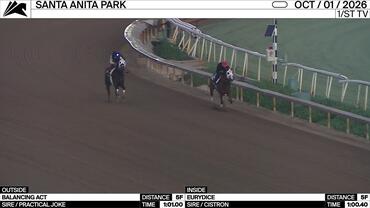 Balancing Act (Outside) and Eurydice Worked 5 Furlongs at Santa Anita Park on October 1st, 2026