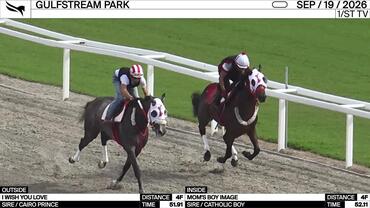 I Wish You Love (Outside) and Mom's Boy Image Worked 4 Furlongs at Gulfstream Park on September 19th, 2026