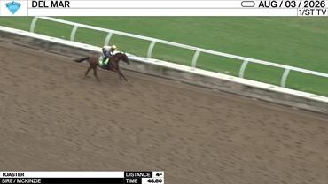 Toaster Worked 4 Furlongs in 48.60 at Del Mar on August 3rd, 2026