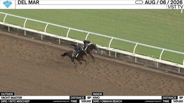 Yacht Master (Outside) and Kivo Worked 5 Furlongs in 1:01.00 at Del Mar on August 6th, 2026