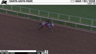 Cela Hall Worked 5 Furlongs in 1:04.20 at Santa Anita Park on March 30th, 2026