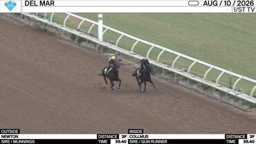 Newton (Outside) and Collmus Worked 3 Furlongs in 35.40 at Del Mar on August 10th, 2026
