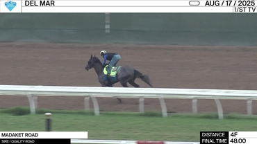Madaket Road Worked 4 Furlongs in 48.00 at Del Mar on August 17th, 2025