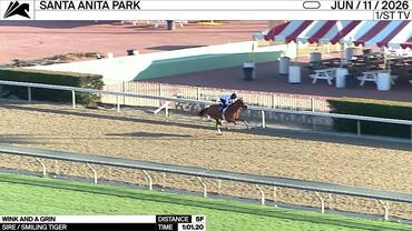 Wink and a Grin Worked 5 Furlongs in 1:01.20 at Santa Anita Park on June 11th, 2026