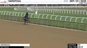 Antonucci Worked 4 Furlongs in 48.72 at Saratoga on September 1st, 2025