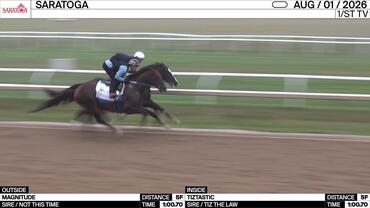 Magnitude (Outside) and Tiztastic Worked 5 Furlongs in 1:00.70 at Saratoga on August 1st, 2026