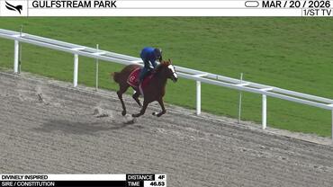 Divinely Inspired  Worked 4 Furlongs in 46.53 at Gulfstream Park on March 20th, 2026