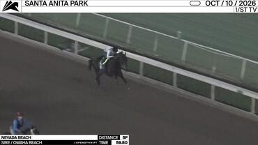 Nevada Beach Worked 5 Furlongs in 59.80 at Santa Anita Park on October 10th, 2026