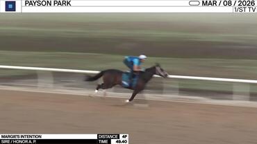 Margie's Intention Worked 4 Furlongs in 49.40 at Payson Park on March 8th, 2026
