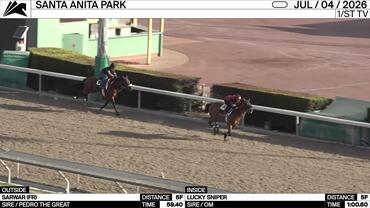 Sarwar (Outside) and Lucky Sniper Worked 5 Furlongs at Santa Anita Park on July 4th, 2026