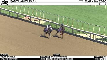 Court of Appeal (Outside) and Romantic Ride Worked 5 Furlongs in 1:02.40 at Santa Anita Park on March 14th, 2026